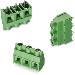 5 pcs - Wurth Elektronik 2509 Series PCB Terminal Block, 3-Contact, 9.52mm Pitch, PCB Mount, 1-Row, Solder Termination