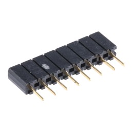 1 pcs - Samtec SSA Series Straight Through Hole Mount PCB Socket, 8-Contact, 1-Row, 2.54mm Pitch, Solder Termination