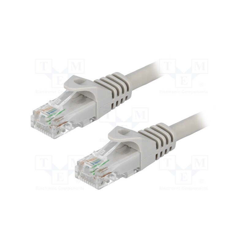 10 pcs : CP2062U - Patch cord, U/UTP, 6, stranded, CCA, PVC, grey, 3m