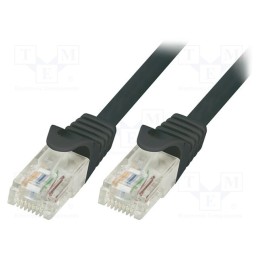 10 pcs : CP2063U - Patch cord, U/UTP, 6, stranded, CCA, PVC, black, 3m, 24AWG