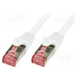 10 pcs : CQ2012S - Patch cord, S/FTP, 6, stranded, Cu, LSZH, grey, 0.25m, 27AWG