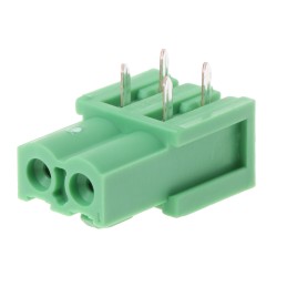 5 pcs - Phoenix Contact 5.08mm Pitch 2 Way Right Angle Pluggable Terminal Block, Inverted Header, Through Hole, Solder