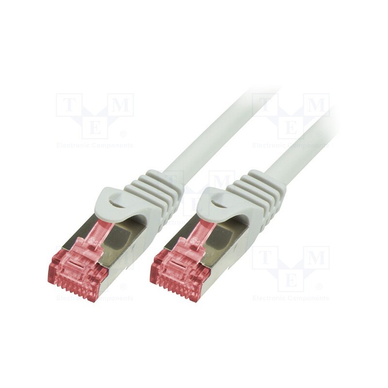 10 pcs : CQ2031S - Patch cord, S/FTP, 6, stranded, Cu, LSZH, white, 1m, 27AWG
