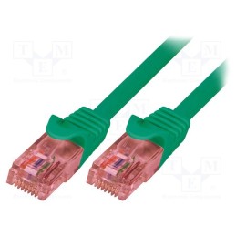 10 pcs : CQ2035U - Patch cord, U/UTP, 6, stranded, Cu, LSZH, green, 1m, 26AWG