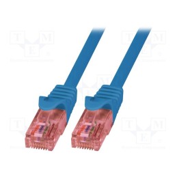 10 pcs : CQ2046U - Patch cord, U/UTP, 6, stranded, Cu, LSZH, blue, 1.5m, RJ45 plug