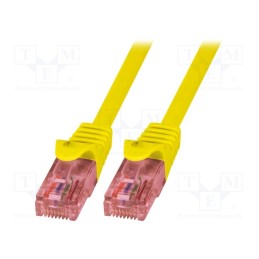 10 pcs : CQ2047U - Patch cord, U/UTP, 6, stranded, Cu, LSZH, yellow, 1.5m, RJ45 plug