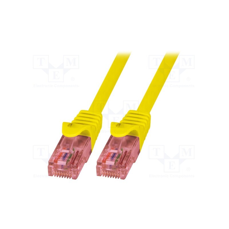 10 pcs : CQ2047U - Patch cord, U/UTP, 6, stranded, Cu, LSZH, yellow, 1.5m, RJ45 plug