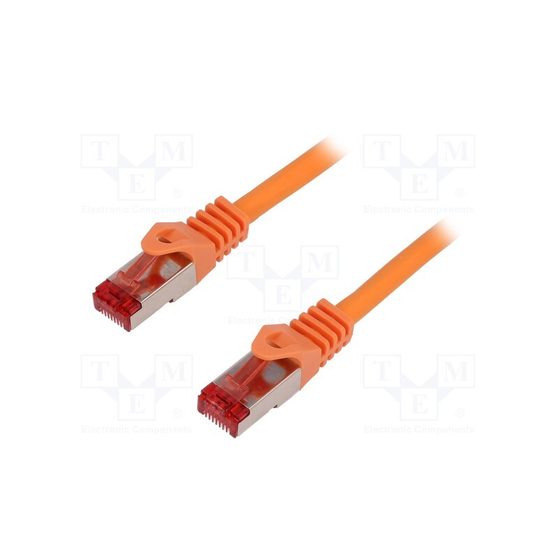 10 pcs : CQ2048S - Patch cord, S/FTP, 6, stranded, Cu, LSZH, orange, 1.5m, 27AWG