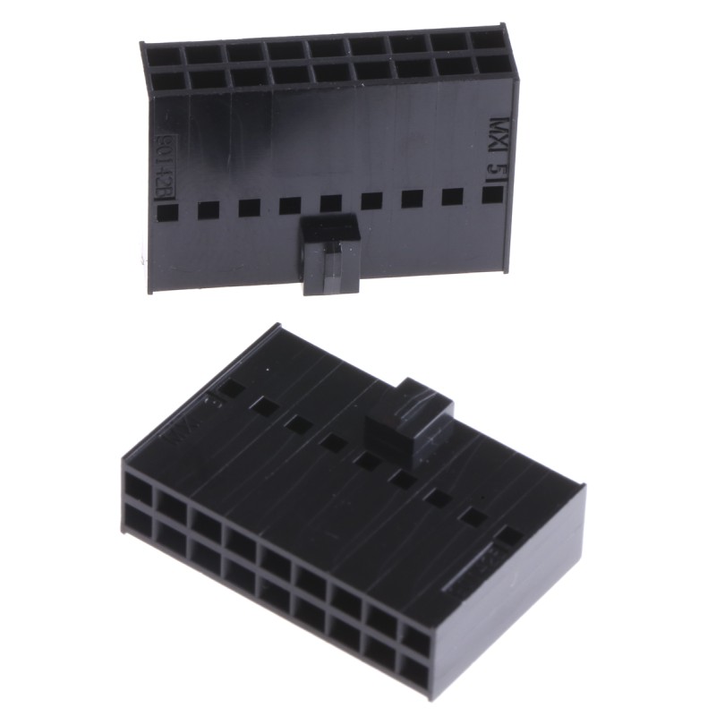 5 pcs - Molex, C-Grid III Female Connector Housing, 2.54mm Pitch, 18 Way, 2 Row