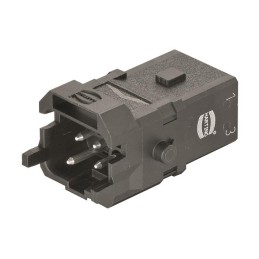 1 pcs - HARTING Heavy Duty Power Connector Insert, 10A, Female, Han 1A Series, 3 Contacts