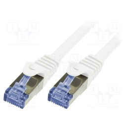10 pcs : CQ3021S - Patch cord, S/FTP, 6a, stranded, Cu, LSZH, white, 0.5m, 26AWG