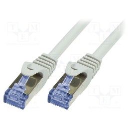 10 pcs : CQ3022S - Patch cord, S/FTP, 6a, stranded, Cu, LSZH, grey, 0.5m, 26AWG