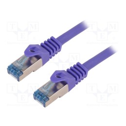 10 pcs : CQ302VS - Patch cord, S/FTP, 6a, stranded, Cu, LSZH, violet, 0.5m, 27AWG