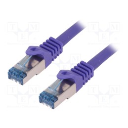 10 pcs : CQ303VS - Patch cord, S/FTP, 6a, stranded, Cu, LSZH, violet, 1m, 27AWG