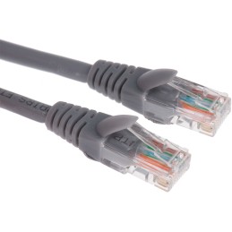 1 pcs - RS PRO Cat5e Male RJ45 to Male RJ45 Ethernet Cable, U/UTP, Grey LSZH Sheath, 0.5m
