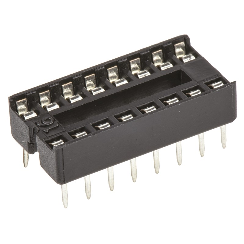 150 pcs - ASSMANN WSW 2.54mm Pitch Vertical 16 Way, Through Hole Stamped Pin Open Frame IC Dip Socket, 1A