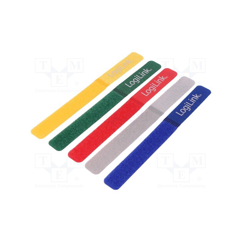 10 set : KAB0008 - Hook and loop fastener, L: 180mm, W: 20mm, 5pcs.