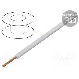 20 m : H07V2-K-2.50-WH - Wire, H07V2-K,LgYc, stranded, Cu, 2.5mm2, PVC, white, 450V,750V