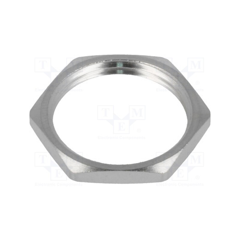 20 pcs : 93600-0099 7000.6958.0 - Nut, PG13,5, brass, nickel, Thk: 3mm, Spanner: 23mm, Thread: PG