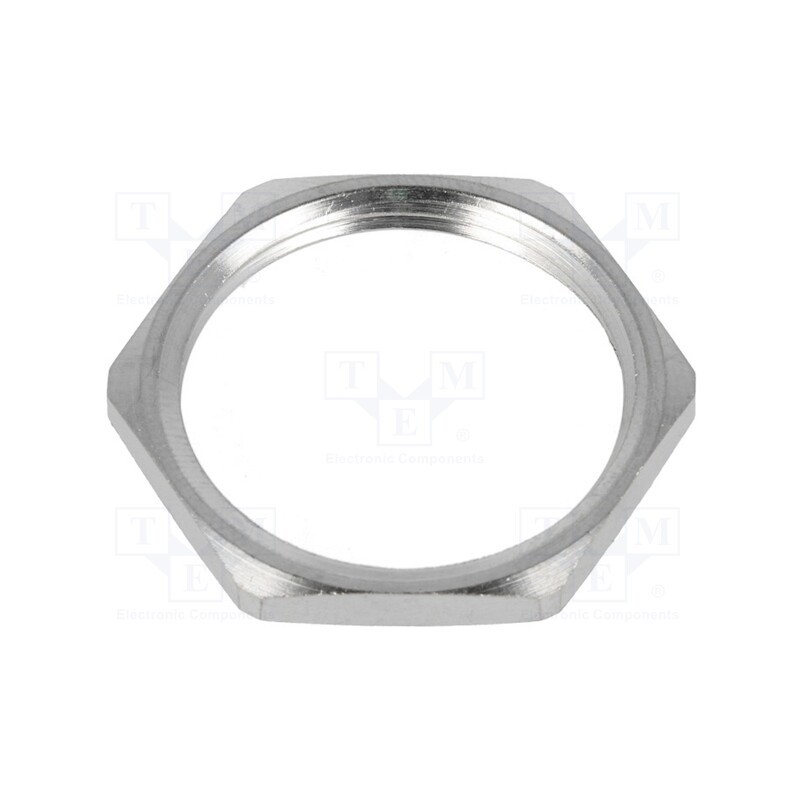 20 pcs : 93600-0101 7000.6960.0 - Nut, PG21, brass, nickel, Thk: 3.5mm, Spanner: 32mm, Thread: PG