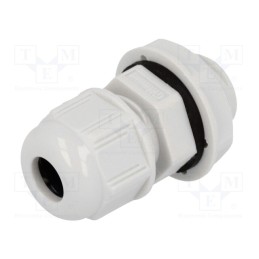 10 pcs : 93600-0390 7000.7829.7 - Cable gland, PG7, IP68, polyamide, light grey, UL94V-2, GWconnect