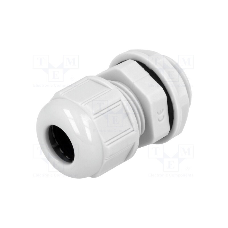 10 pcs : 93600-0402 7000.7831.7 - Cable gland, PG11, IP68, polyamide, light grey, UL94V-2, GWconnect