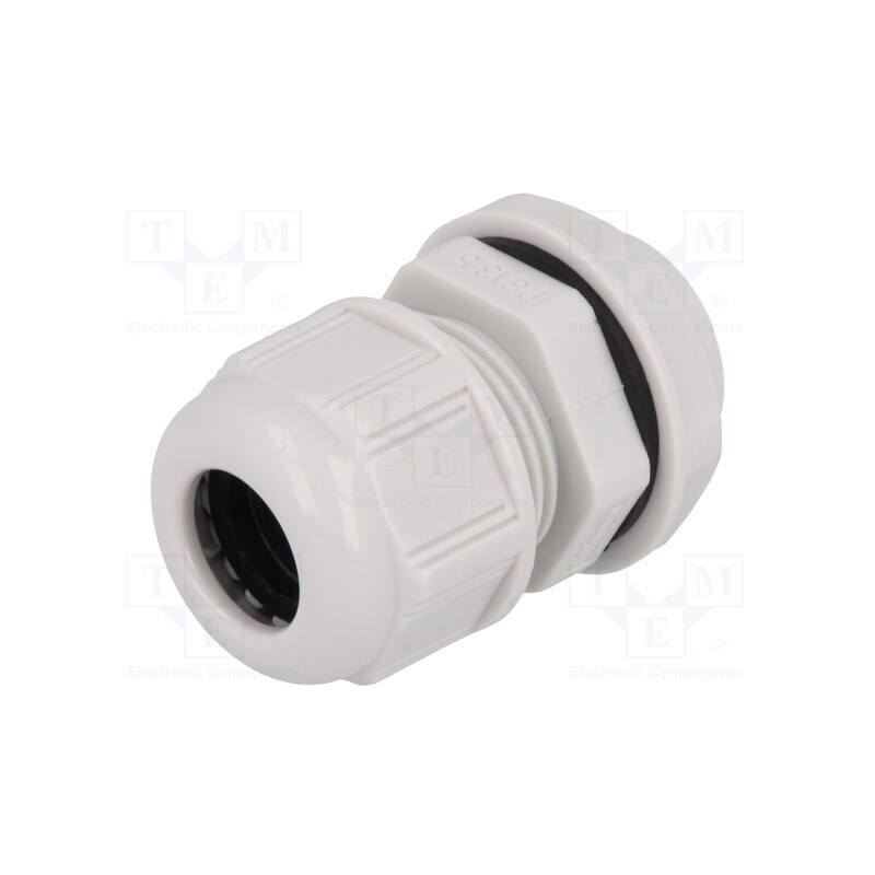 10 pcs : 93600-0408 7000.7832.7 - Cable gland, PG13,5, IP68, polyamide, light grey, UL94V-2