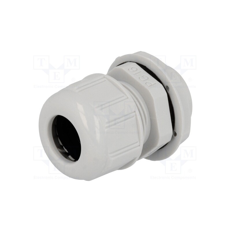 10 pcs : 93600-0414 7000.7833.7 - Cable gland, PG16, IP68, polyamide, light grey, UL94V-2, GWconnect
