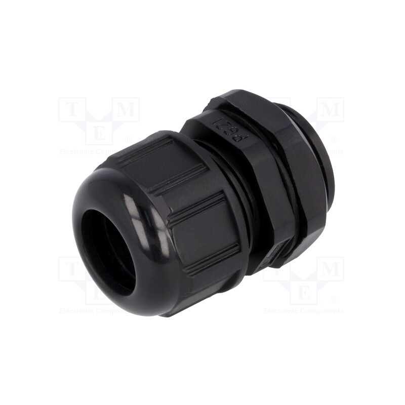 10 pcs : 93600-0419 7000.7834.6 - Cable gland, PG21, IP68, polyamide, black, UL94V-2, GWconnect