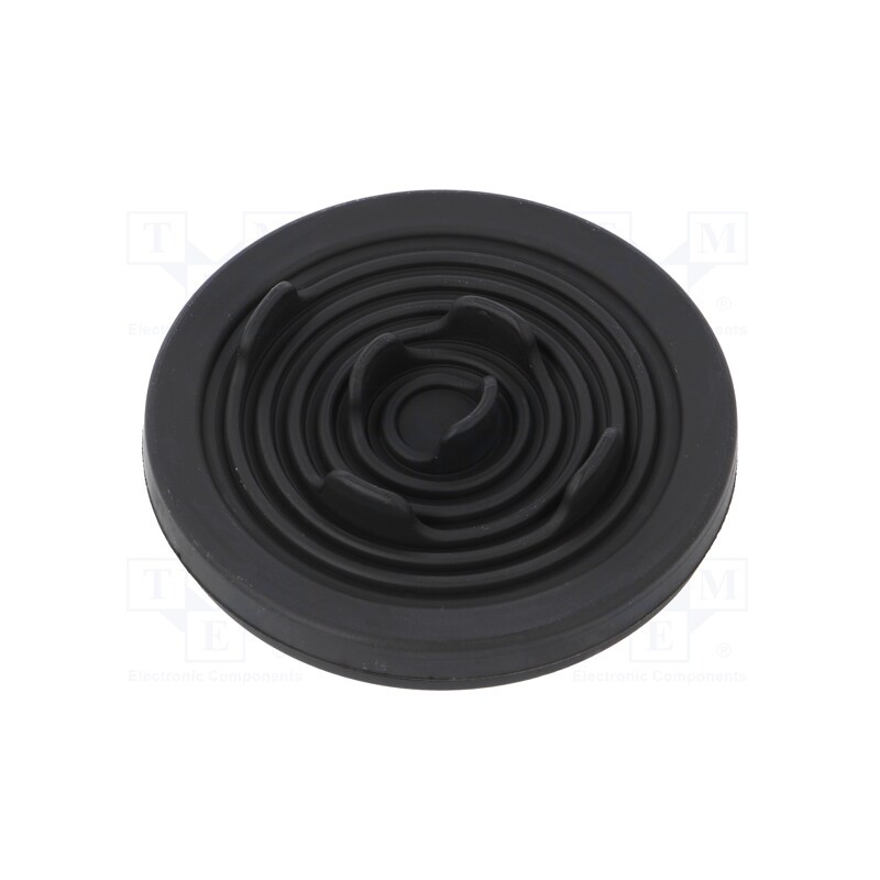 10 pcs : T-RGDM50 RAL 9005 UL94V-0 - Grommet, Ømount.hole: 50mm, elastomer thermoplastic TPE, black