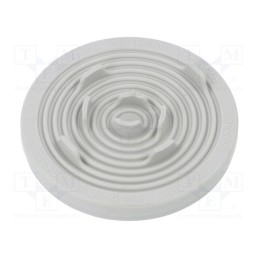 10 pcs : T-RGDM60 RAL 7035 UL94V-0 - Grommet, Ømount.hole: 60mm, elastomer thermoplastic TPE, UL94V-0