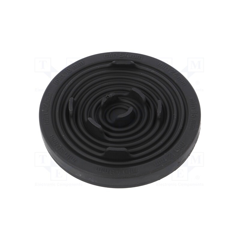 10 pcs : T-RGDM60 RAL 9005 UL94V-0 - Grommet, Ømount.hole: 60mm, elastomer thermoplastic TPE, black