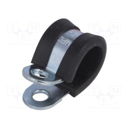 10 pcs : LKD11515 - Fixing clamp, ØBundle : 15mm, W: 15mm, steel, Cover material: EPDM