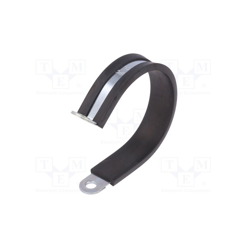 10 pcs : LKD15015 - Fixing clamp, ØBundle : 50mm, W: 15mm, steel, Cover material: EPDM