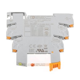 1 pcs - Phoenix Contact PLC-RPT- 24DC/21AU/MS Series Interface Relay, DIN Rail Mount, 24V dc Coil, SPDT, 1-Pole