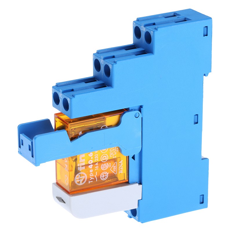 1 pcs - Finder 48 Series Interface Relay, DIN Rail Mount, 24V ac Coil, SPDT, 1-Pole