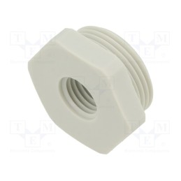 10 pcs : 107 R M25-12 PA - Reduction of threads for glands, Int.thread: M12, polyamide