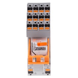 1 pcs - Phoenix Contact DIN Rail Power Relay, 120V ac Coil, 16A Switching Current, 4PDT