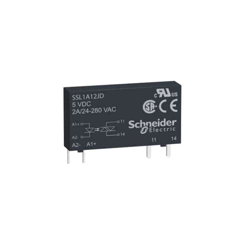 1 pcs - Schneider Electric Harmony Relay Series Solid State Relay, 2 A Load, PCB Mount, 280 V ac Load, 30 V dc Control