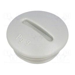 20 pcs : 108 PG 9 - Stopper, PG9, polystyrene, light grey, 6mm