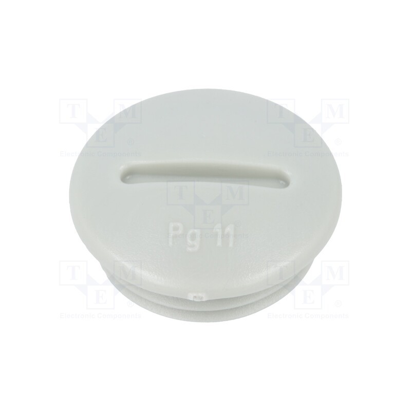 20 pcs : 108 PG11 - Stopper, PG11, polystyrene, light grey, 6mm