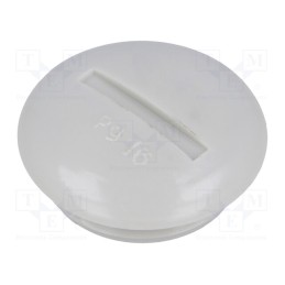 20 pcs : 108 PG16 - Stopper, PG16, polystyrene, light grey, 6.5mm