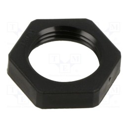 50 pcs : 116 M20 SW PA - Nut, M20, polyamide, black, Pitch: 1.5