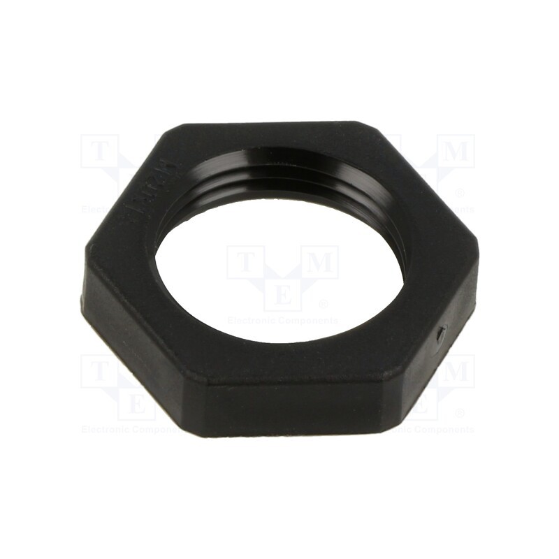 50 pcs : 116 M20 SW PA - Nut, M20, polyamide, black, Pitch: 1.5