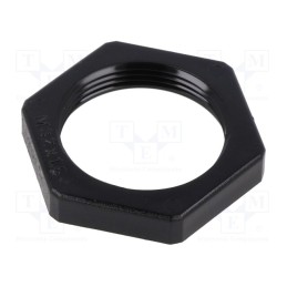 20 pcs : 116 M32 SW PA - Nut, M32, polyamide, black, Pitch: 1.5