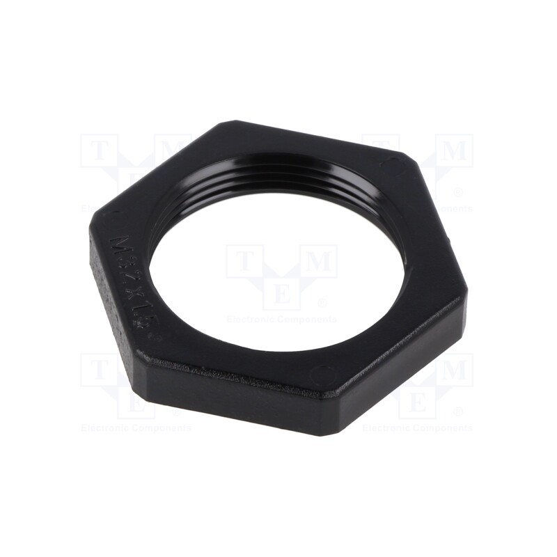20 pcs : 116 M32 SW PA - Nut, M32, polyamide, black, Pitch: 1.5