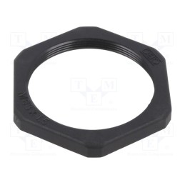 10 pcs : 116 M63 SW PA - Nut, M63, polyamide, black, Pitch: 1.5