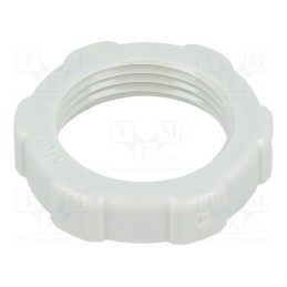 50 pcs : 116 PG13.5 - Nut, PG13,5, polystyrene, Thk: 6mm, Spanner: 27mm, light grey