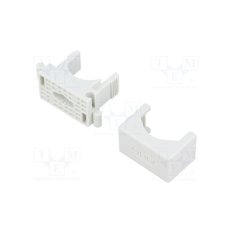 50 pcs : 2037 12-20 LGR - Bracket, ØBraid : 12÷20mm, W: 28mm, H: 26mm