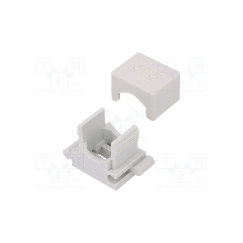 50 pcs : 2037 6-13 LGR - Bracket, ØBraid : 6÷13mm, W: 20mm, H: 20mm